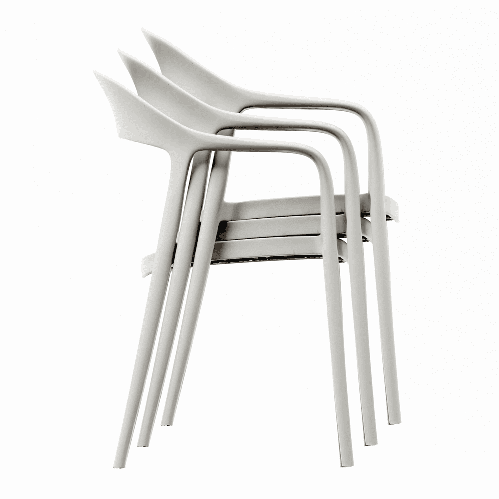 Wave Stacking Armchair White Stacking