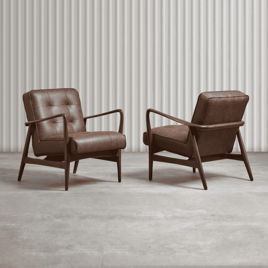 Darwen Lounge Armchair - Vintage Brown - Zap Trading