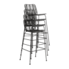 Palm Stacking Bar Stool Black Stacking