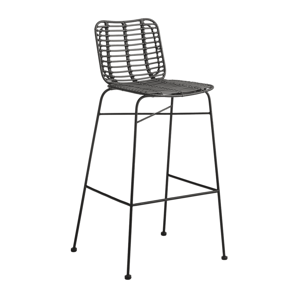 Palm Stacking Bar Stool Black