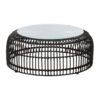 Palm Stacking Coffee Table Black Glass Top