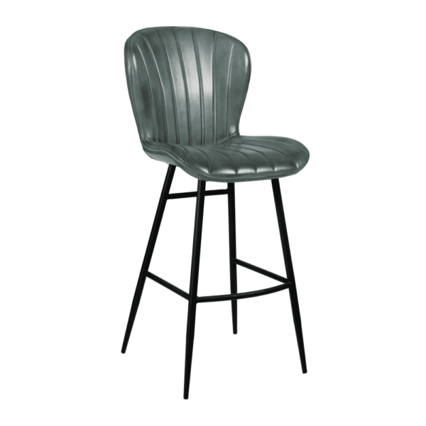 001 Za.3415st Lars Bar Stool Steel Grey Front