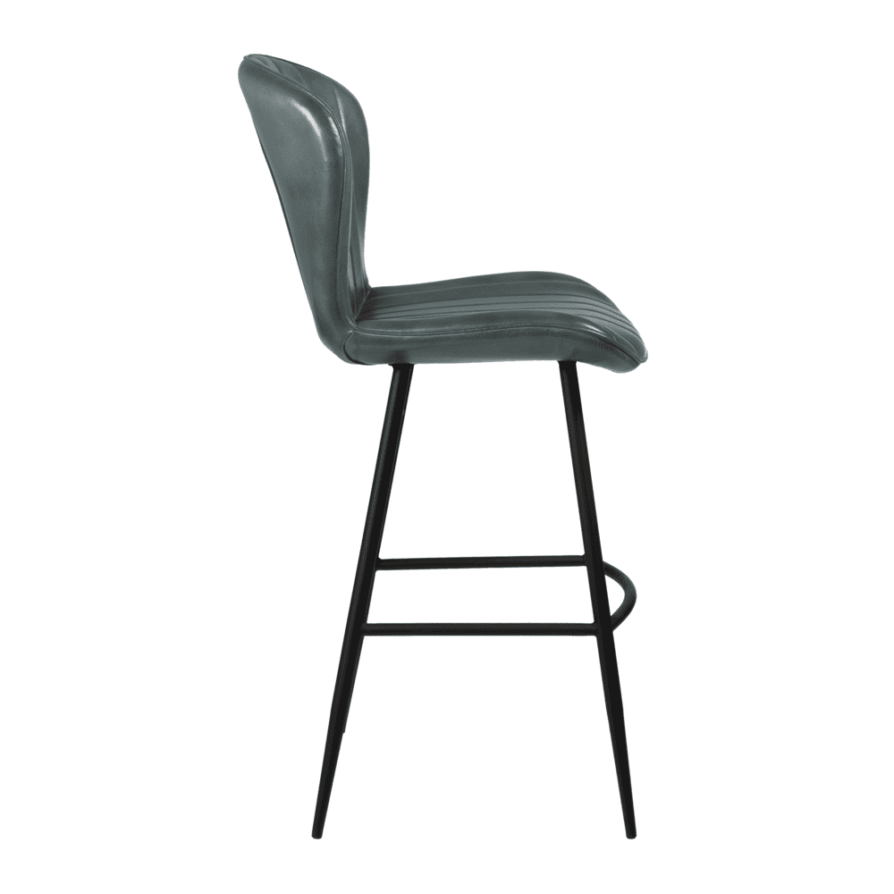 002 Lars Bar Stool Steel Grey Side