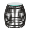 Palm Stacking Side Table Black Glass Top