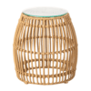 Palm Stacking Side Table Natural Glass Top