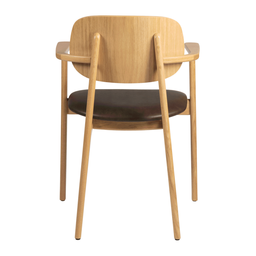 Relish Armchair Natural Oak Brown Seat Back