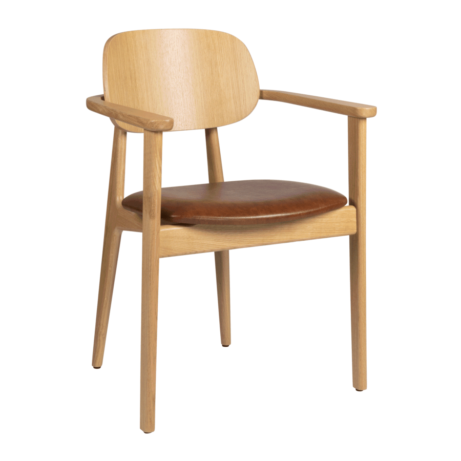 Relish Armchair Natural Oak Tan Seat Pad