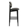 Relish Bar Stool Black Rattan Black Seat Side