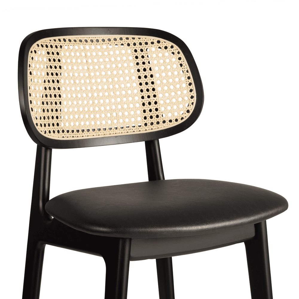 Relish Bar Stool Black Rattan Seat Detail1