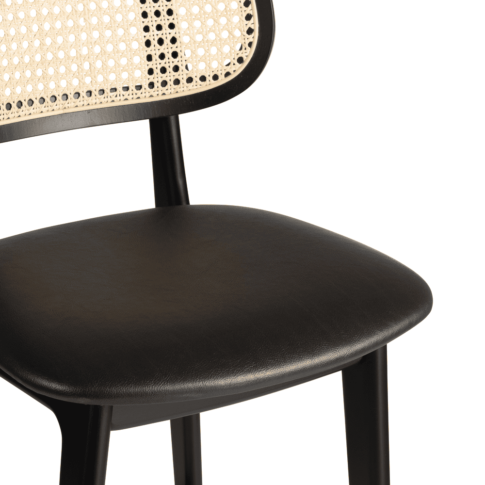 Relish Bar Stool Black Rattan Seat Detail3