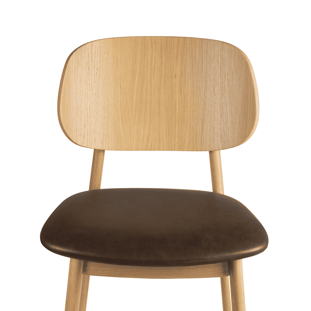Relish Bar Stool Brown Seat Pad Detail 1