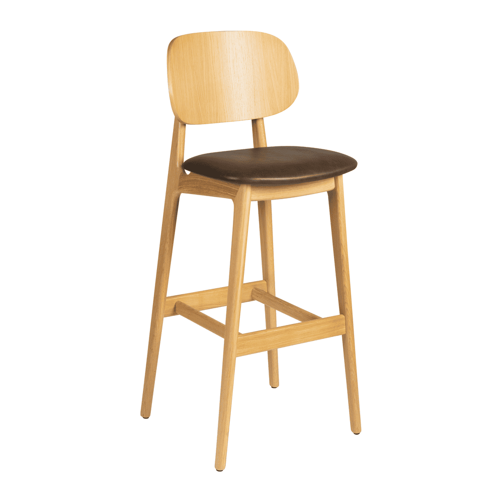 Relish Bar Stool Oak Brown Seat