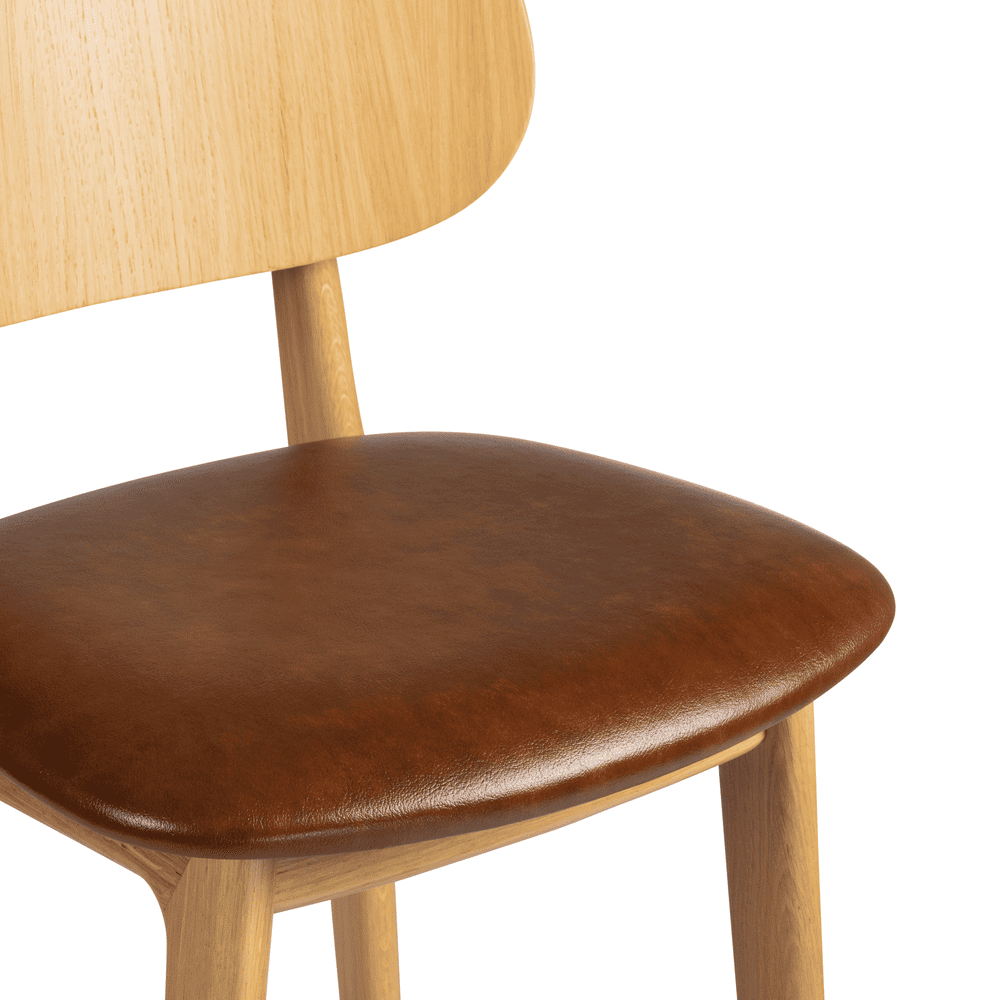 Relish Bar Stool Oak Seat Pad Detail3