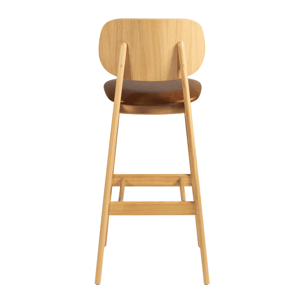 Relish Bar Stool Oak Tan Seat Back