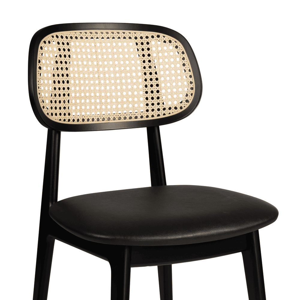 Relish Side Chair Black Rattan Seat Pad Detail1
