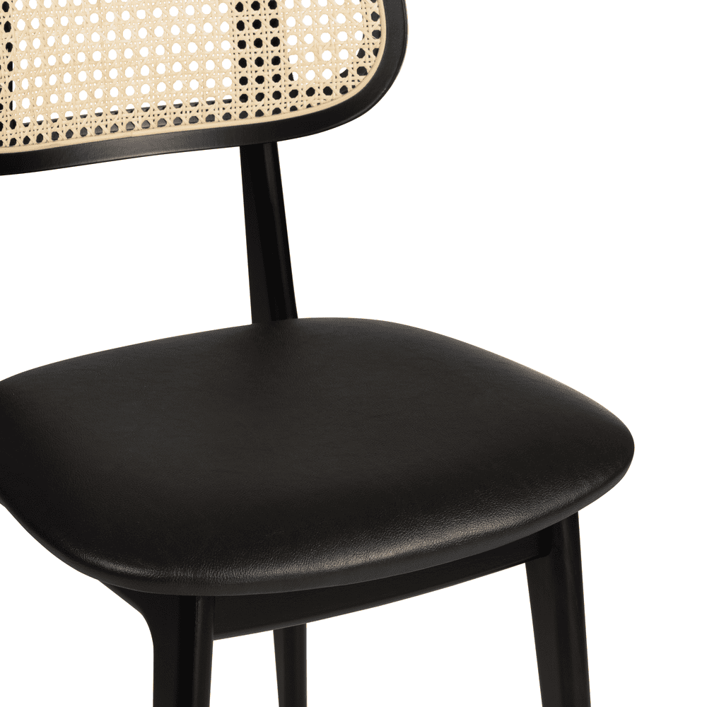Relish Side Chair Black Rattan Seat Pad Detail3