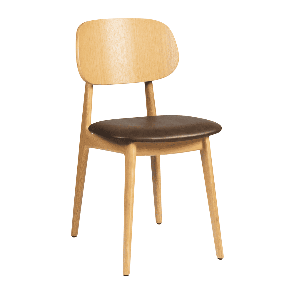 Relish Side Chair Oak Brown Seat