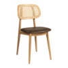 Relish Side Chair Oak Rattan Brown Seat