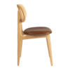 Relish Side Chair Oak Rattan Tan Seat Side