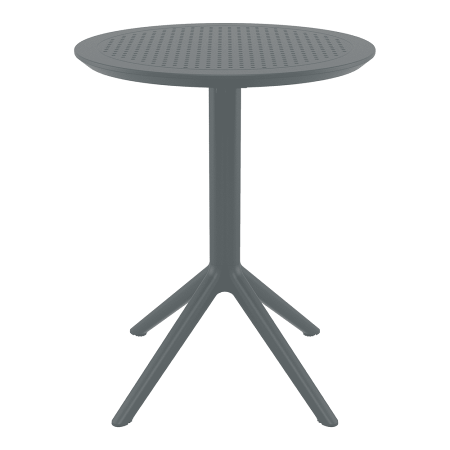 Sky Folding Table 60 Round Dark Grey Side