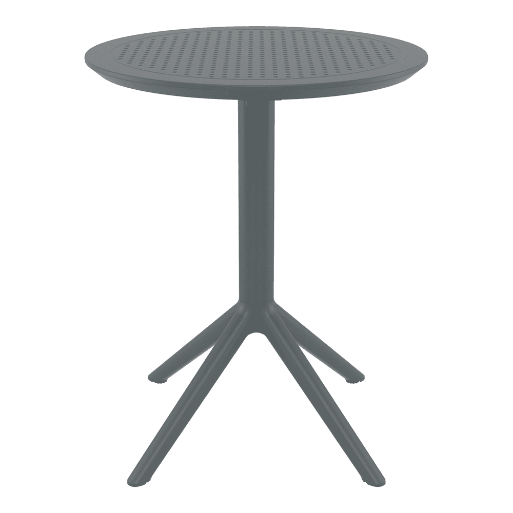 Sky Folding Table 60 Round Dark Grey Side