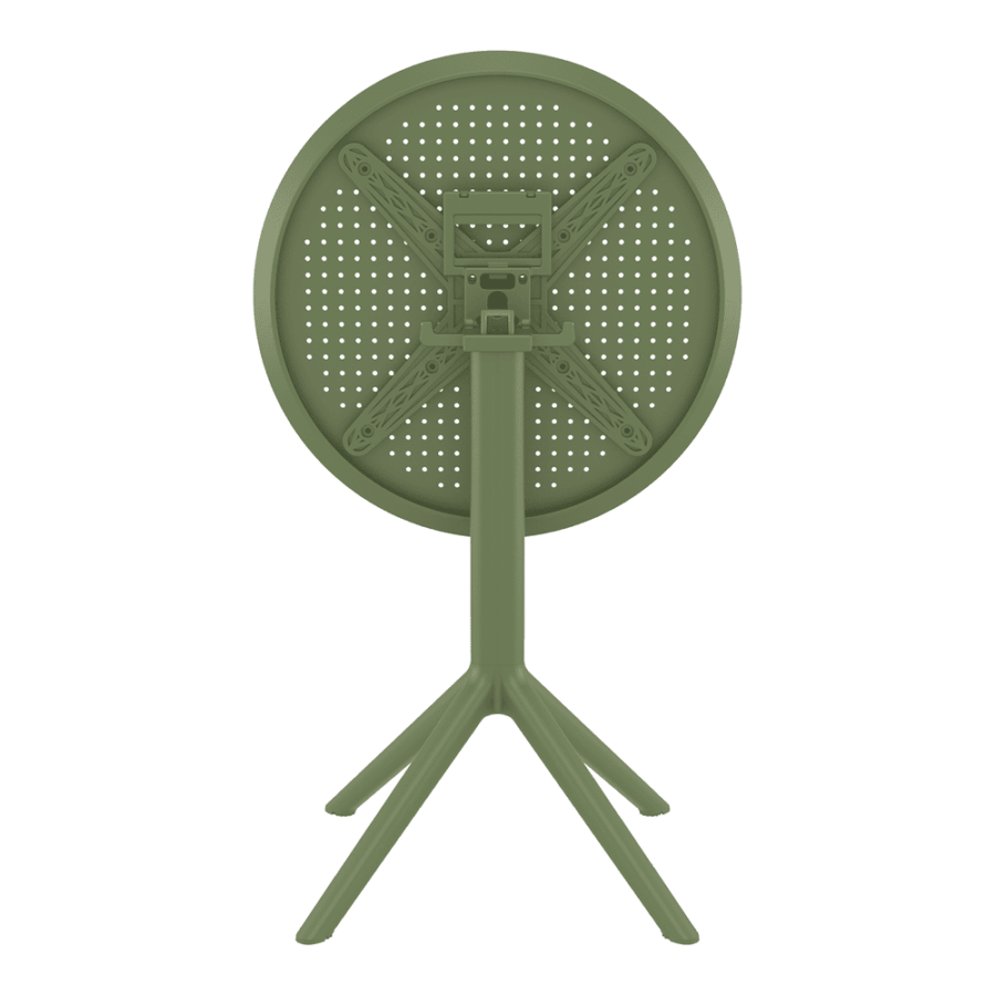 Sky Folding Table 60 Round Olive Green Folding 1