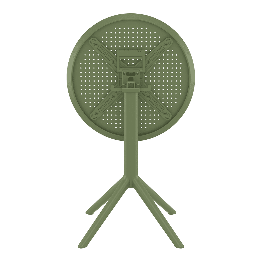 Sky Folding Table 60 Round Olive Green Folding 1