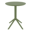Sky Folding Table 60 Round Olive Green Side