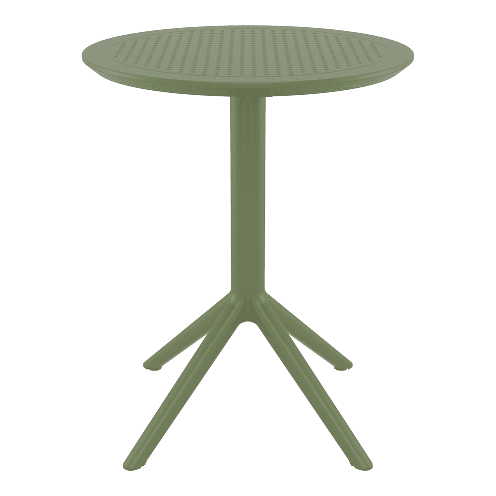 Sky Folding Table 60 Round Olive Green Side