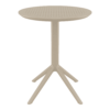 Sky Folding Table 60 Round Taupe Side