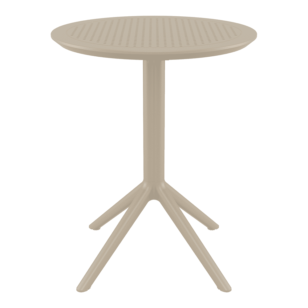 Sky Folding Table 60 Round Taupe Side
