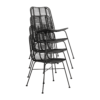Palm Stacking Side Chair Black Stacking