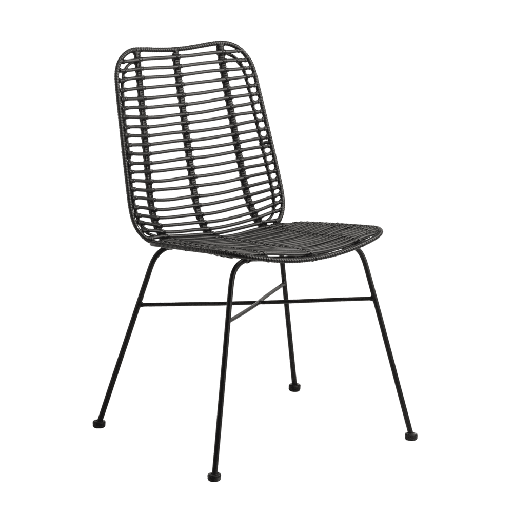 Palm Stacking Side Chair Black