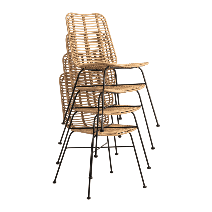 Palm Stacking Side Chair Natural Stacking