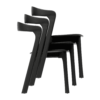 Nina Stacking Side Chair Black Stacking