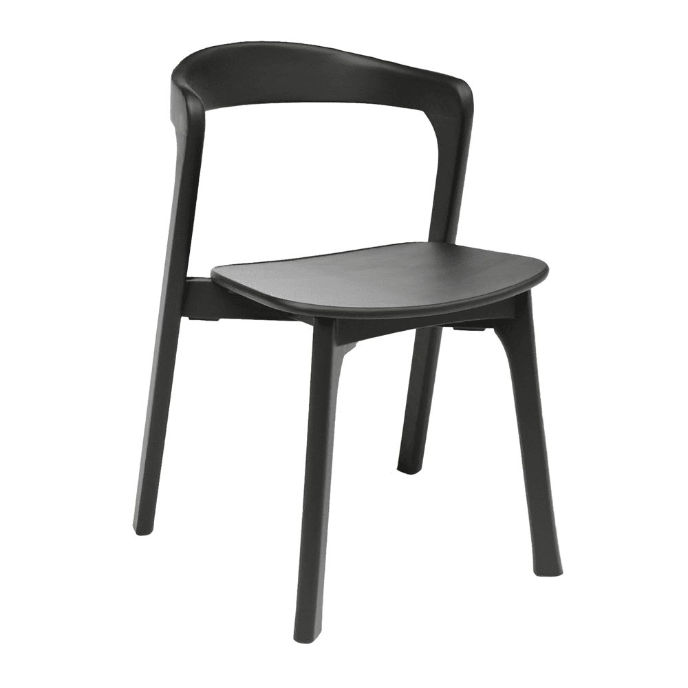 Nina Stacking Side Chair Black