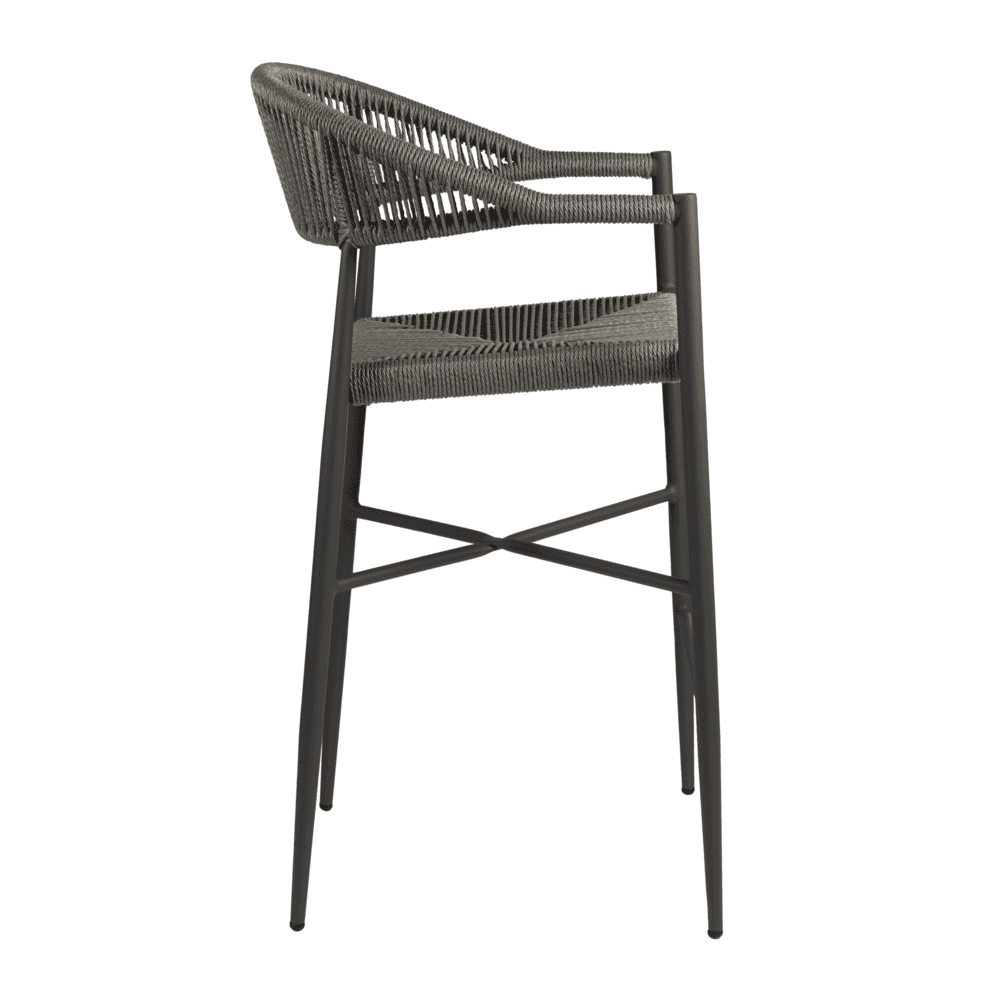 Atlantic Bar Stool Dark Grey Side