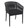Portofino Armchair Black Seat Cushion Black