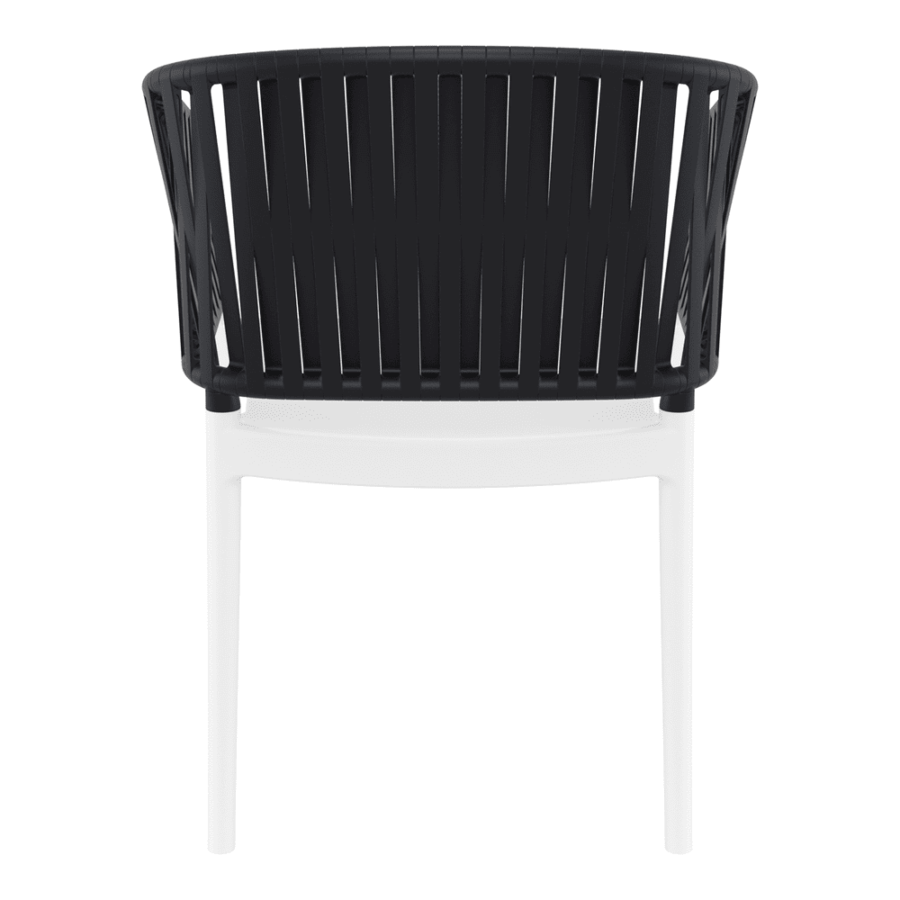 Portofino Armchair Black White Back