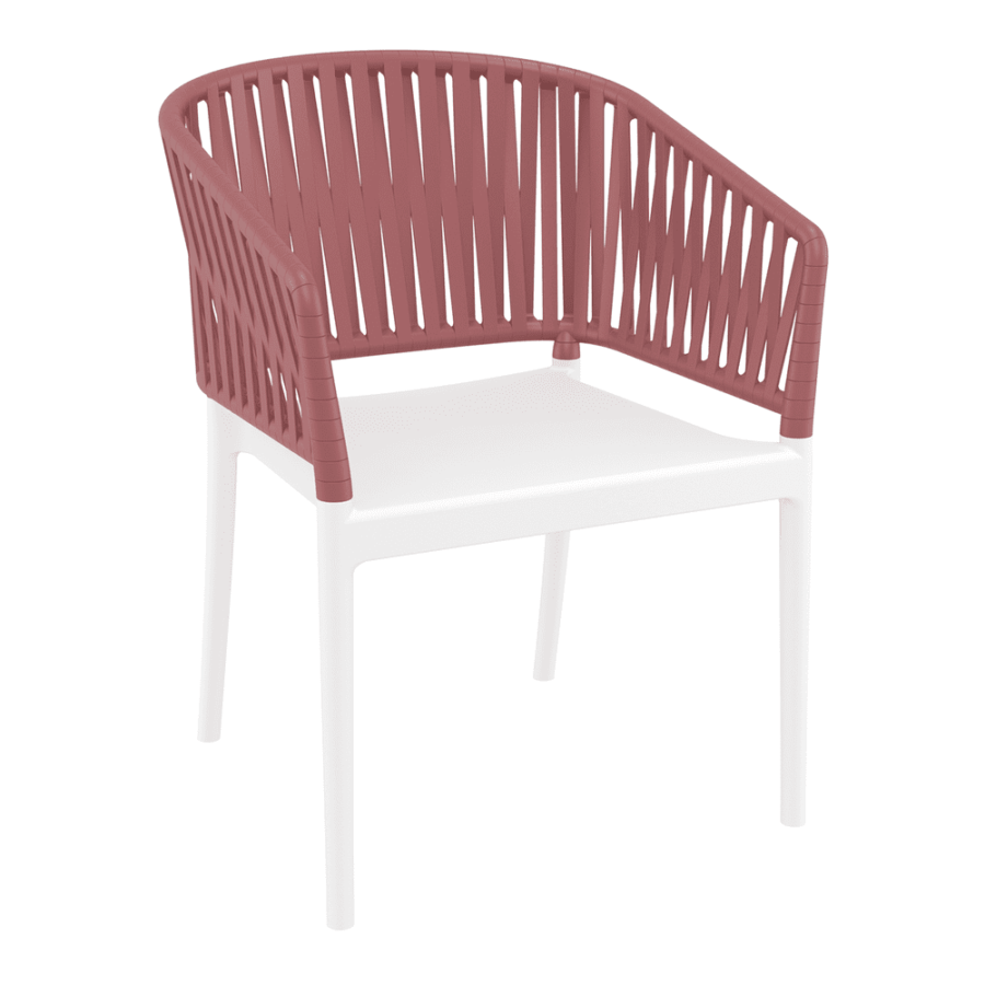 Portofino Armchair Marsala White