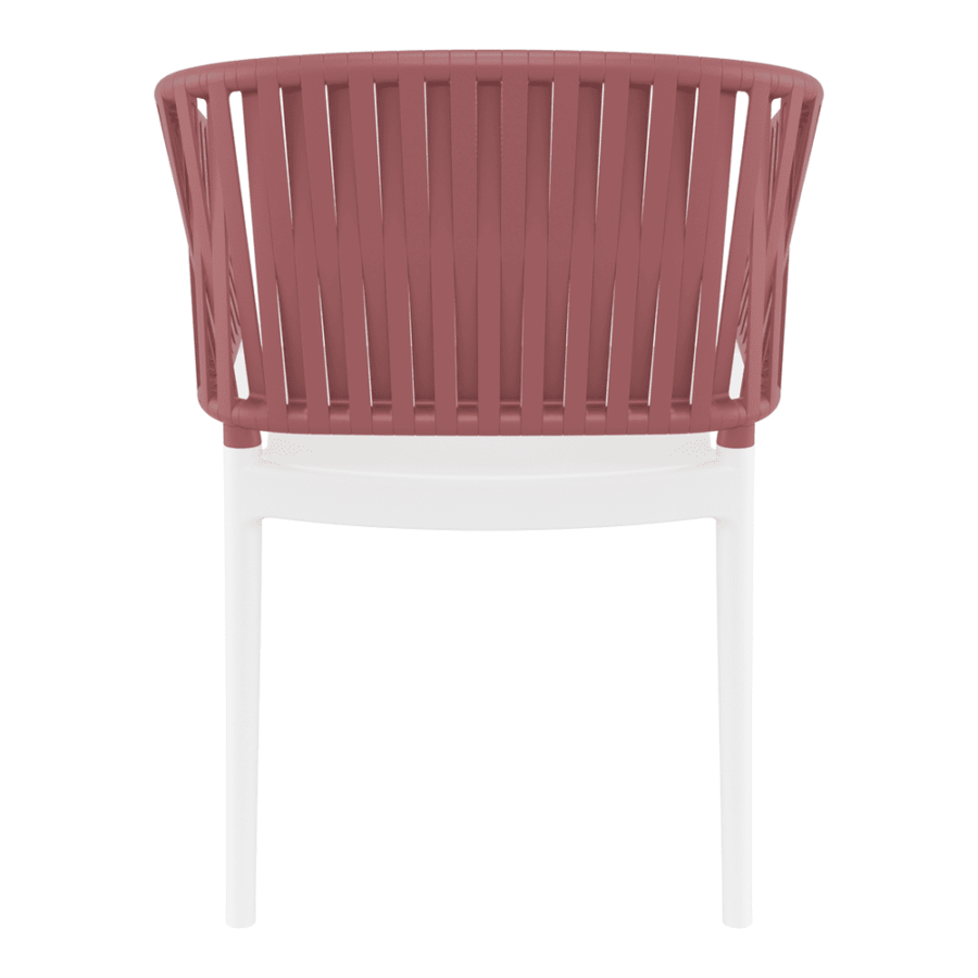 Portofino Armchair Marsala White Back
