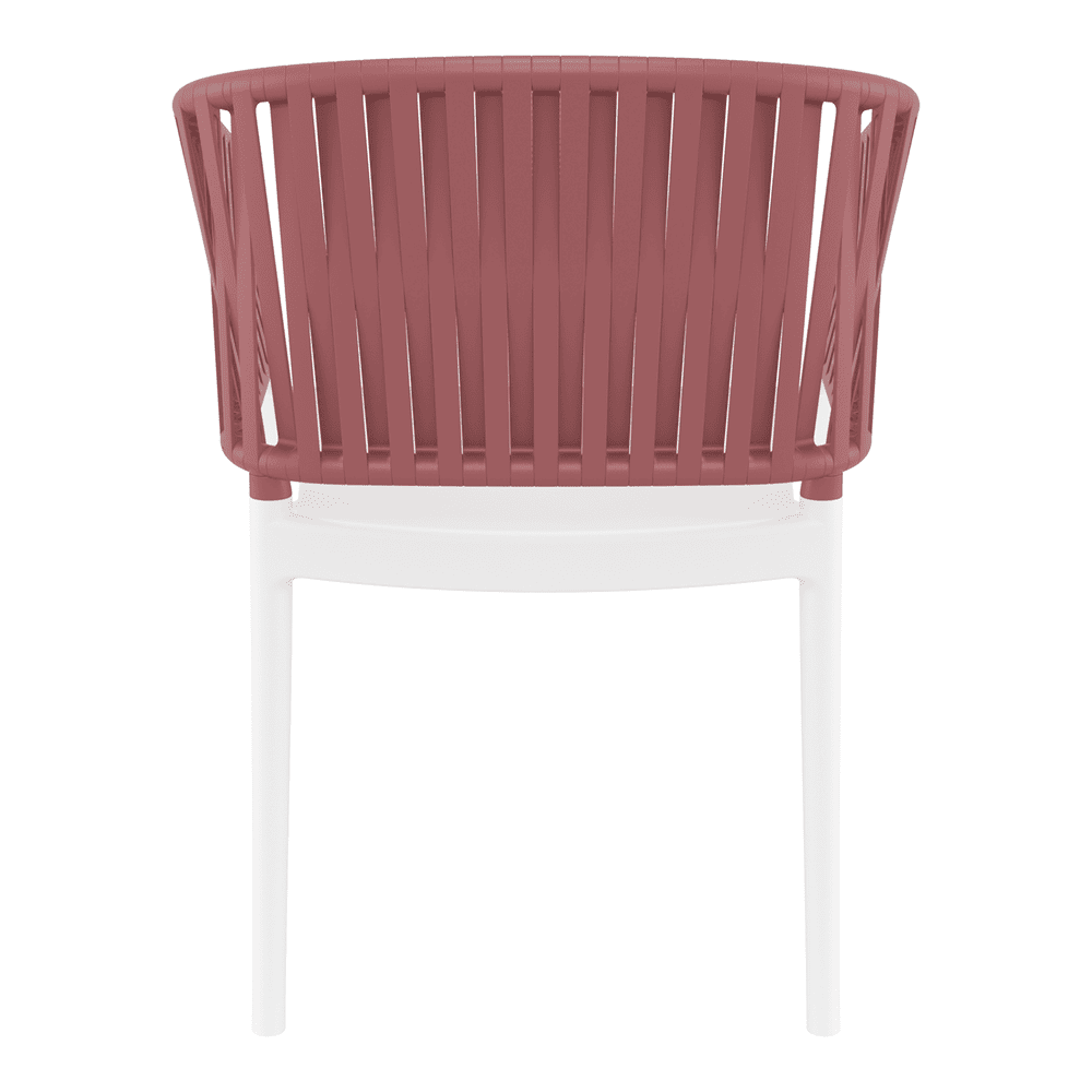 Portofino Armchair Marsala White Back