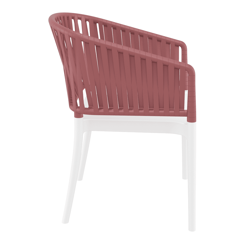 Portofino Armchair Marsala White Side