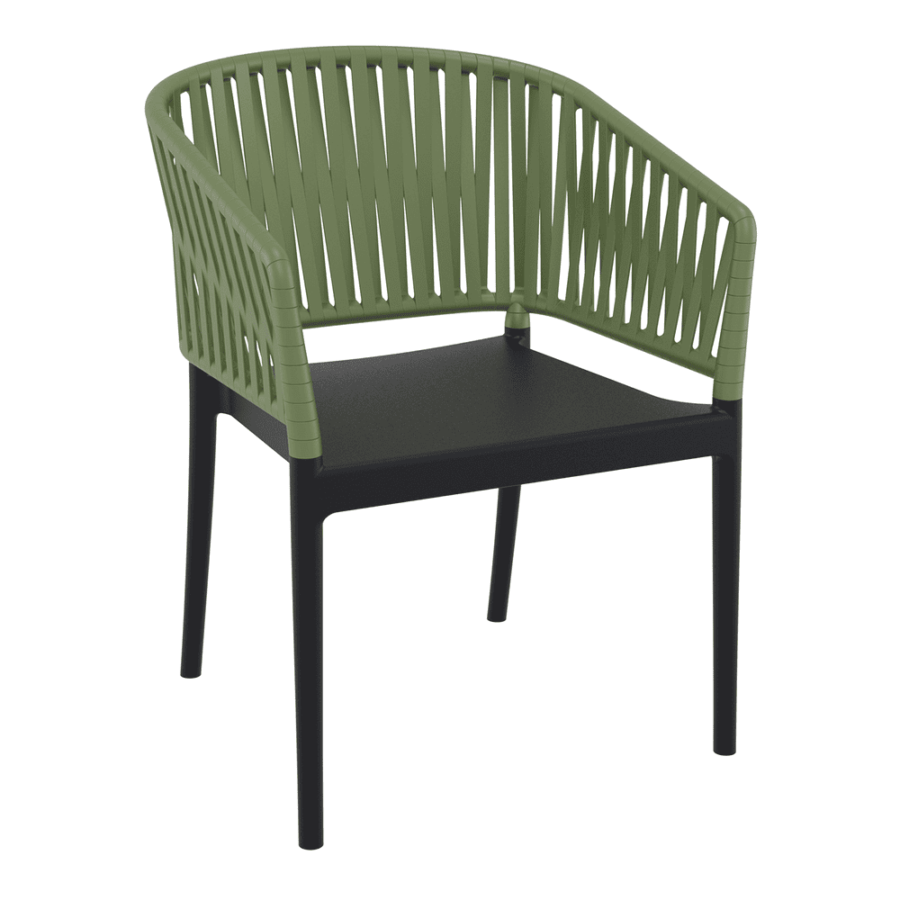 Portofino Armchair Olive Green Black