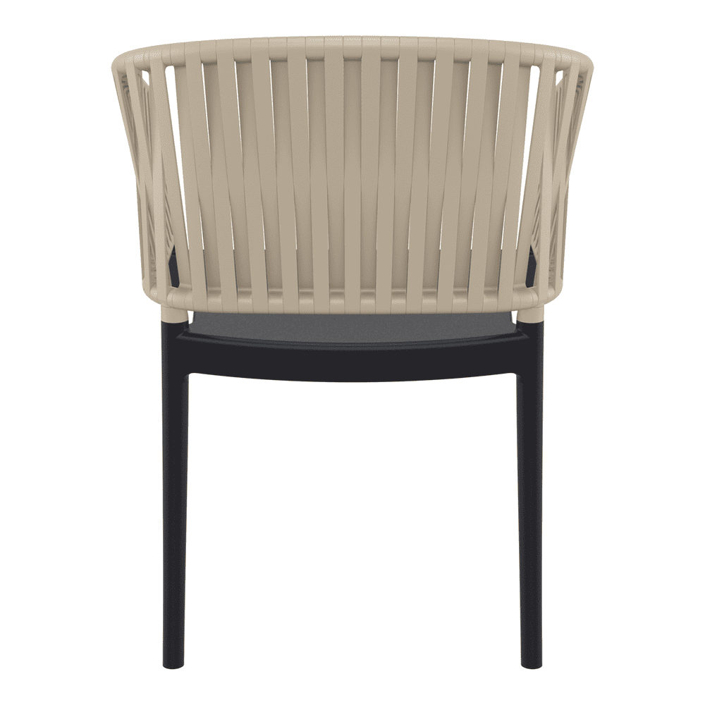 Portofino Armchair Taupe Black Back