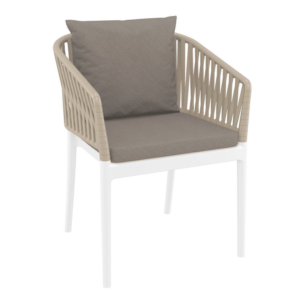 Portofino Black White Backrest Brown