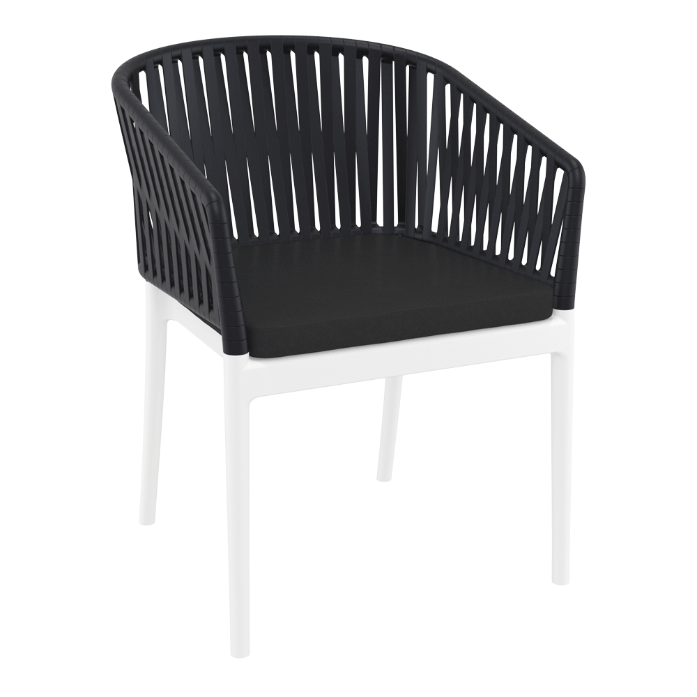 Portofino Black White Cushion Black