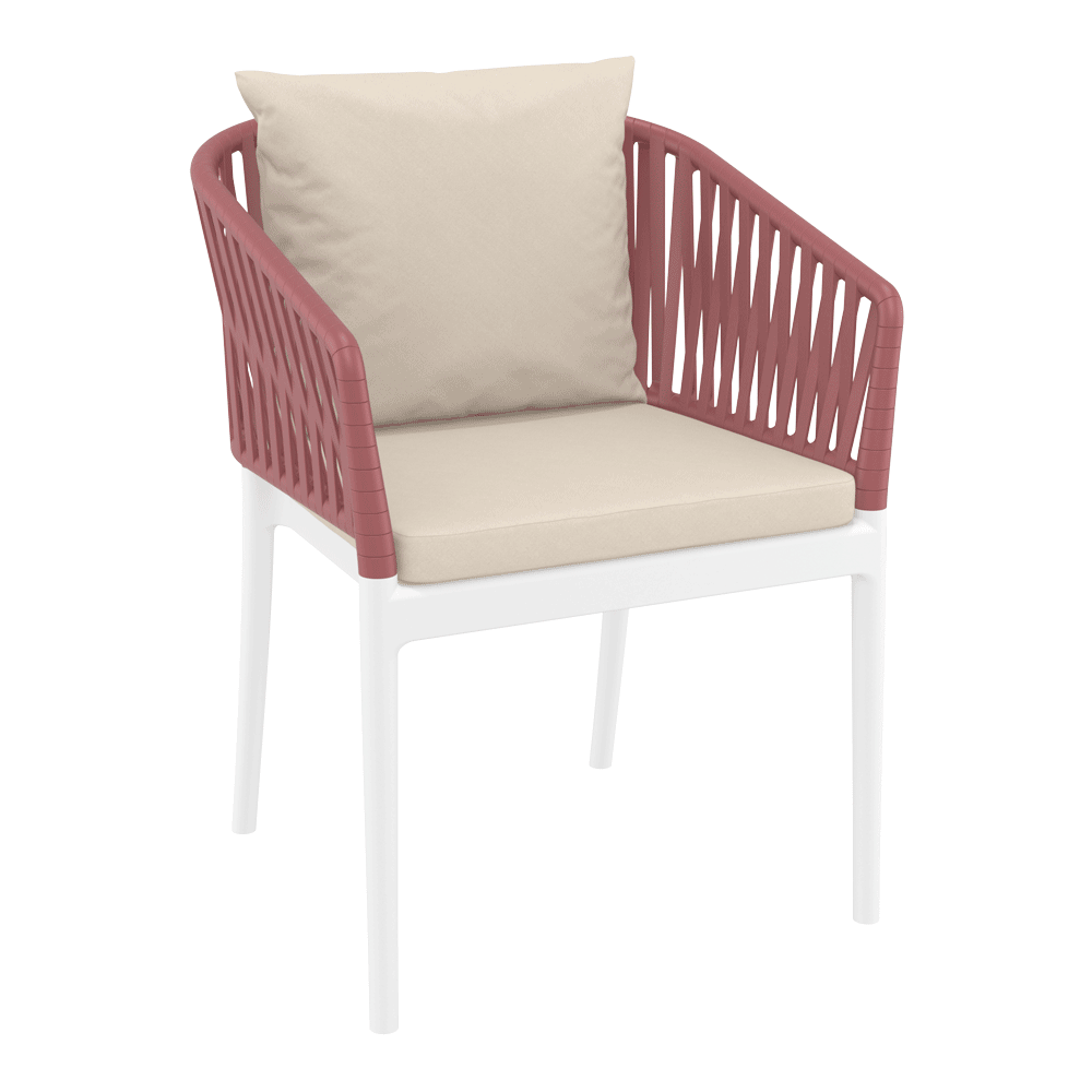 Portofino Marsala White Backrest Beige