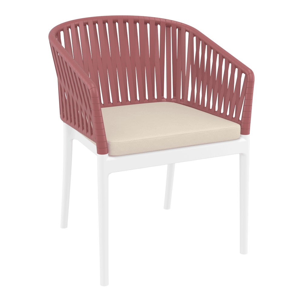 Portofino Marsala White Cushion Beige