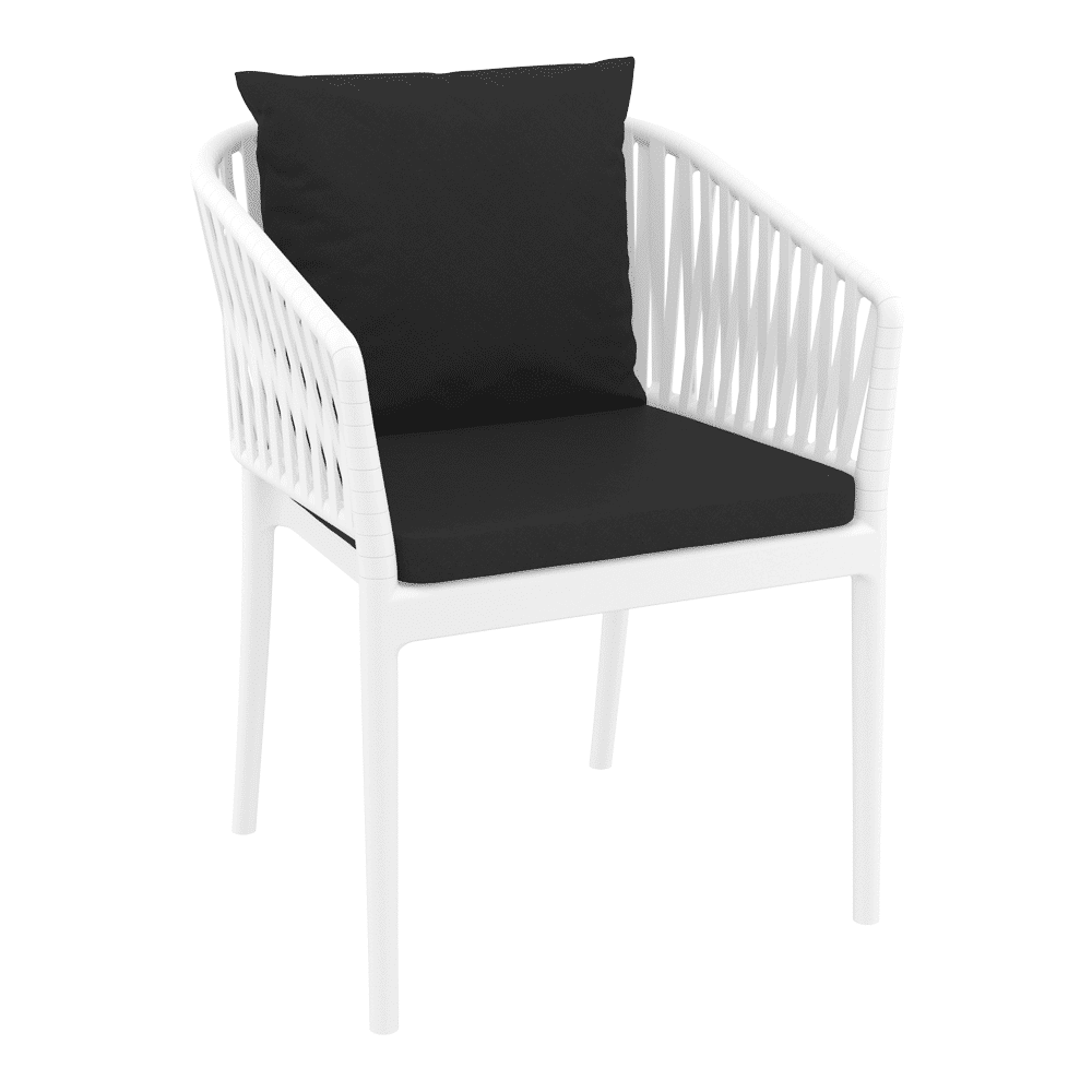 Portofino White Backrest Black